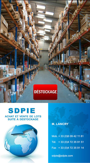 S.D.P.I.E - vente de lot en DESTOCKAGE & LIQUIDATION