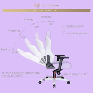 VICTORAGE Premium PU Leather Computer Gaming Chair Home Chair (Purple)