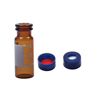 Snap top amber 2ml vial with write on spot