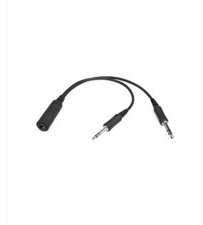 CB-02 Helicopter Headset Plug to GA Fixed Wing Aircraft Cable Adapter