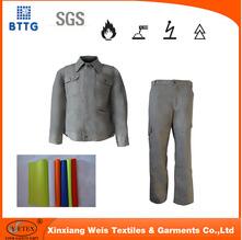EN11612 Grey Bib pants fire proof working trousers for oil & gas Industry