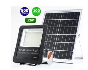 Projecteur LED solaire extérieur - BIG BOY - 500 Watts - 100 Lumens / Watt - 50 000 lum...