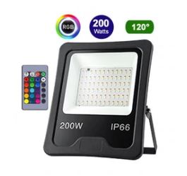 Projecteur LED extérieur RGB - Série PAD - 200 Watts - 18 000 Lumens - 90 Lumens/Watt...