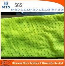 EN20471 inherent FR Modacrylic/cotton knitted mesh fabric