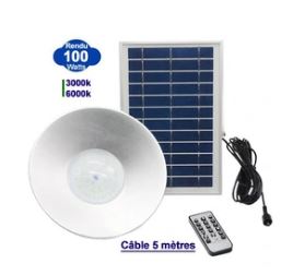 Lampe LED solaire pour extérieur / intérieur - Série INDU - Double éclairage 3000K / 60...