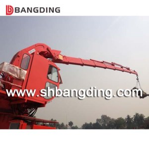 Telescopic knuckle boom marine deck crane for ship