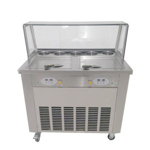 Cheap Price Thai Fried Rolled Ice Cream Double Pan