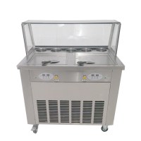 Cheap Price Thai Fried Rolled Ice Cream Double Pan