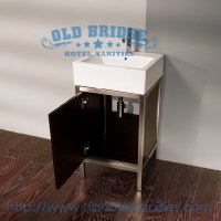 Hotel Bathroom Vanity Base with Metal Legs