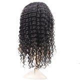 Wholesale Brazilian Natural Human Hair Unprocessed Deep Wave Lace Wigs vendor with grea...