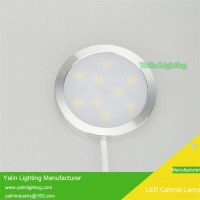 Lampe de table ronde LED ultraminces, éclairage de garde-robe à disque 12V avec séparat...