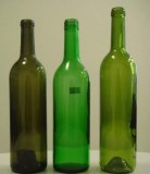 Glass wine bottle