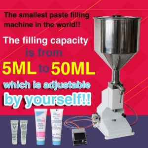 With capper,pneumatic single nozzle liquid cream sauce filling machine 5ML-50ML