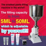 With capper,pneumatic single nozzle liquid cream sauce filling machine 5ML-50ML