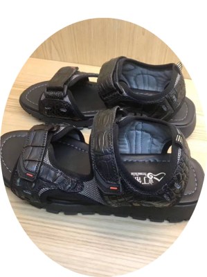 Sandales personnalisées privées en cuir de crocodile de haute qualité été à bout ouvert...