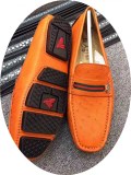 Chaussures en cuir d'autruche chaussures de bonnet pour hommes en cuir nouveau tendance...