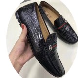 Chaussures en cuir de Crocodile de thaïlande chaussures de bonnet respirant en cuir vér...