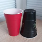 14oz 425ml PS Dual Color Red Solo Pong Cup with Logo
