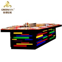 Équipement de cuisson de gril de table de Teppanyaki de couleur d'arc-en-ciel de pont