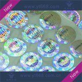 Silver hologram label sticker