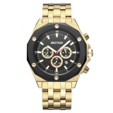 GOLD AND BLACK MEN'S STAINLESS STEEL WATCH MANUFACTURER