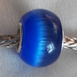 Sterling Silver Core Cat's Eye Beads Semi-precious Stone