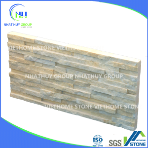 Vietnam Marble Split Yellow 15 Lines Wall Panel