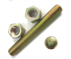 High strength steel standard size ASTM A193 B7 m24 stud bolt