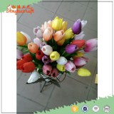 Hot sale new blue Chinese platic home decoration artificial flower mini tulip bulbs