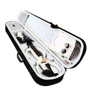 E-Geige weiss mit Bogen neu