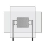 WH3301-F 55 Inch Swivel TV Rolling Floor Cart