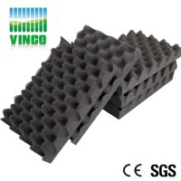 High density acoustic pyramid foam Dark grey shock absorption noise foam for theater