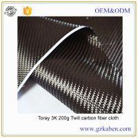 Style de 3k 2X2 Plaine PU fibre de carbone Tissu Tissu, 100% réel Tissu carbone