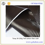 Style de 3k 2X2 Plaine PU fibre de carbone Tissu Tissu, 100% réel Tissu carbone