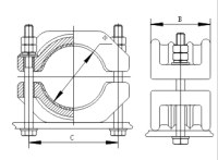 JGW-5 High pressure single core cable clamp
