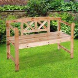 Wooden 2-Seater Wooden Garden Bench