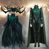 Movie Thor III Thor Ragnarok Hela Cosplay Costume  Women Halloween Custom Made