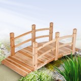 Wooden garden pond decoration bridge