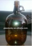 Glasslucky 4L brown glass bottle for kitchenware or decorate