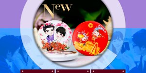 Wedding tinplate badge