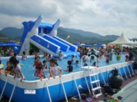 Waterslides, inflatable waterslides, aqua slide, inflatable aqua slide