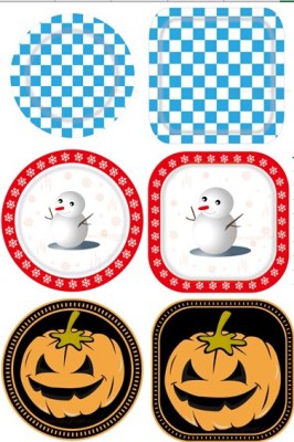 7/9 inch paper plate, party favors, disposable tableware, disposable partyware