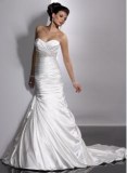 2011  chérie satin des robes de mariée bustier de la Cour de baguettes / Ruffles MG423