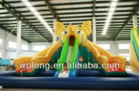 Outdoor inflatable water slide, inflatable aqua slide, commercial water slide for kids