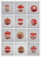 Christmas Glass Ball with Lace for Decor