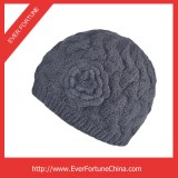 Fashion 3D embroidery knitted beanie hat