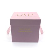 Wholesale High Quality Black Round Paper Luxury Flower Box