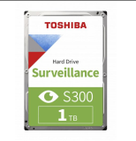 Toshiba HDD S300 Disque dur Surveillance 1To 5700rpm Sata III 64MB (D) HDWV110UZSVA