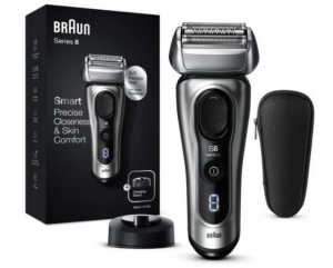 BRAUN Rasoir Series 8 8417s Wet & Dry avec chargeur et étui de voyage (Noir/Argent)