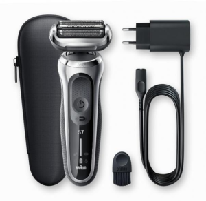 BRAUN Rasoir Series 7 70-S1000s à technologie Wet & Dry avec étui de voyage (Argent) .
